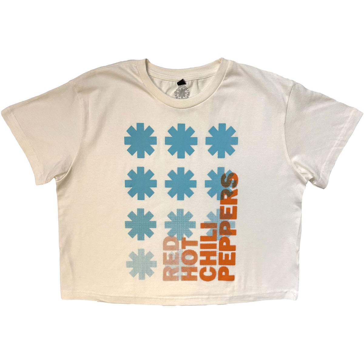 RED HOT CHILI PEPPERS - GRADIENT LOGO - Ladies Crop Top White