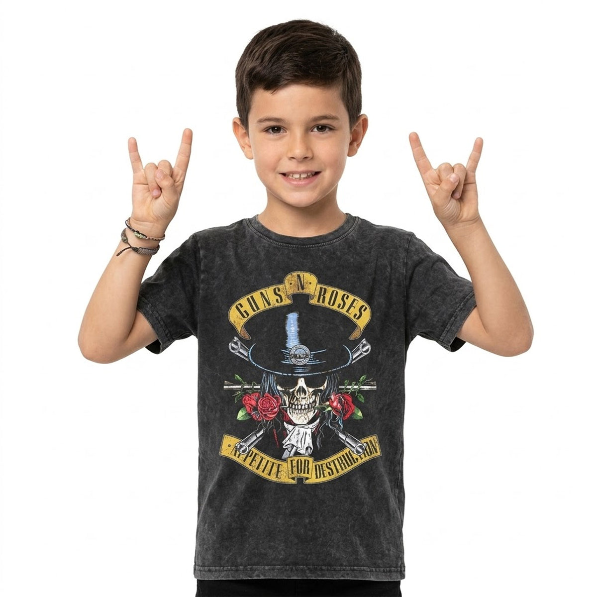 GUNS N ROSES - APPETITE - Kids T-Shirt Black (Wash Collection)