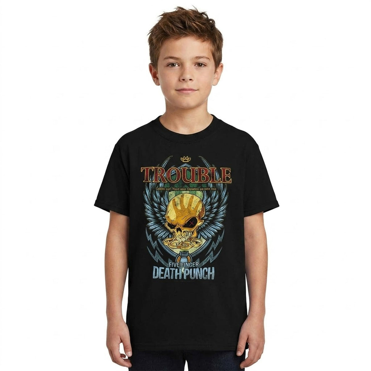 FIVE FINGER DEATH PUNCH - TROUBLE - Kids T-Shirt Black