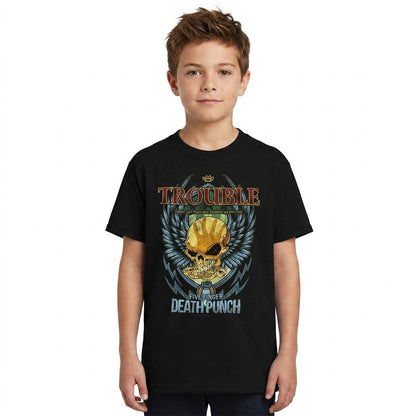 FIVE FINGER DEATH PUNCH - TROUBLE - Kids T-Shirt Black