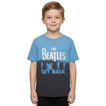 THE BEATLES - GET BACK - Kids T-Shirt Blue (Wash Collection)