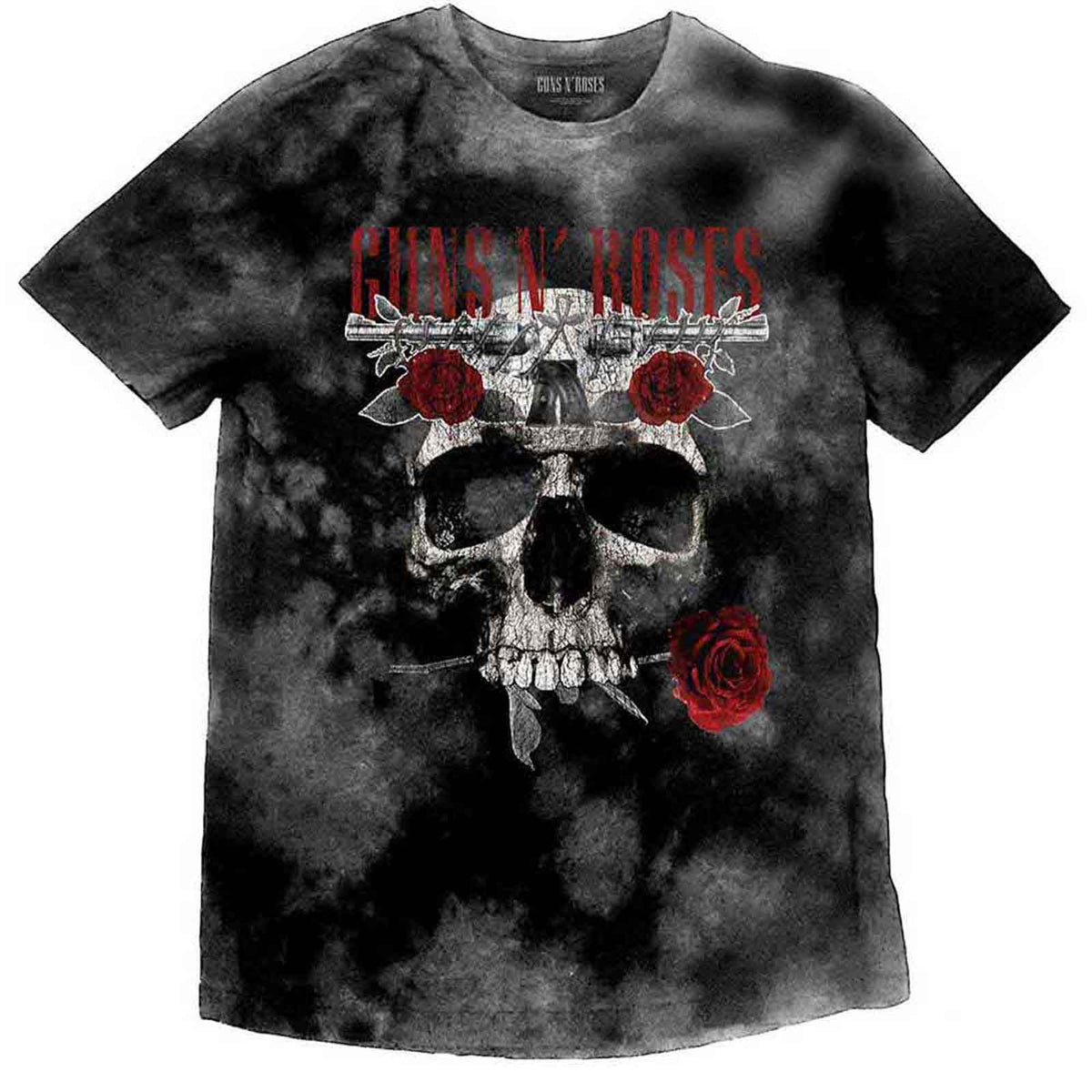 GUNS N ROSES - FLOWER SKULL - Kids T-Shirt Grey (Wash Collection)