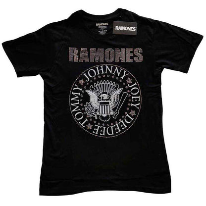 RAMONES - PRESIDENTIAL SEAL - Kids T-Shirt Black (Embellished)