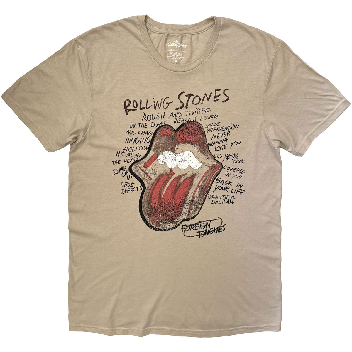 THE ROLLING STONES - FOREIGN TONGUES - T-Shirt Sand