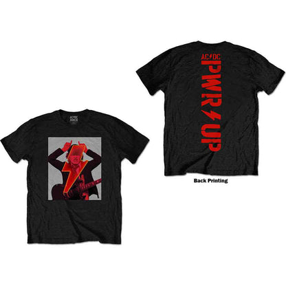 AC/DC - ANGUS FINGER HORNS - T-Shirt Black (Back Print)
