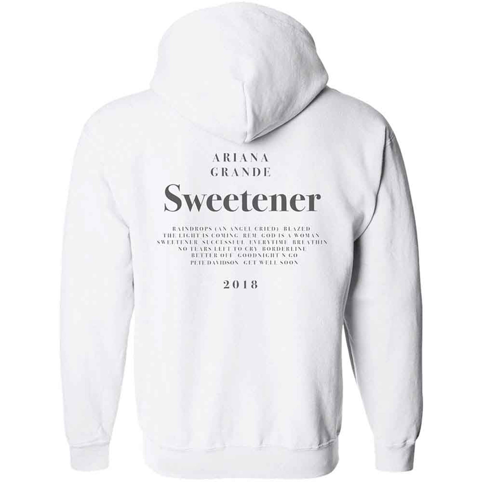 ARIANA GRANDE - SWEETENER - Pullover Hoodie White (Back Print)