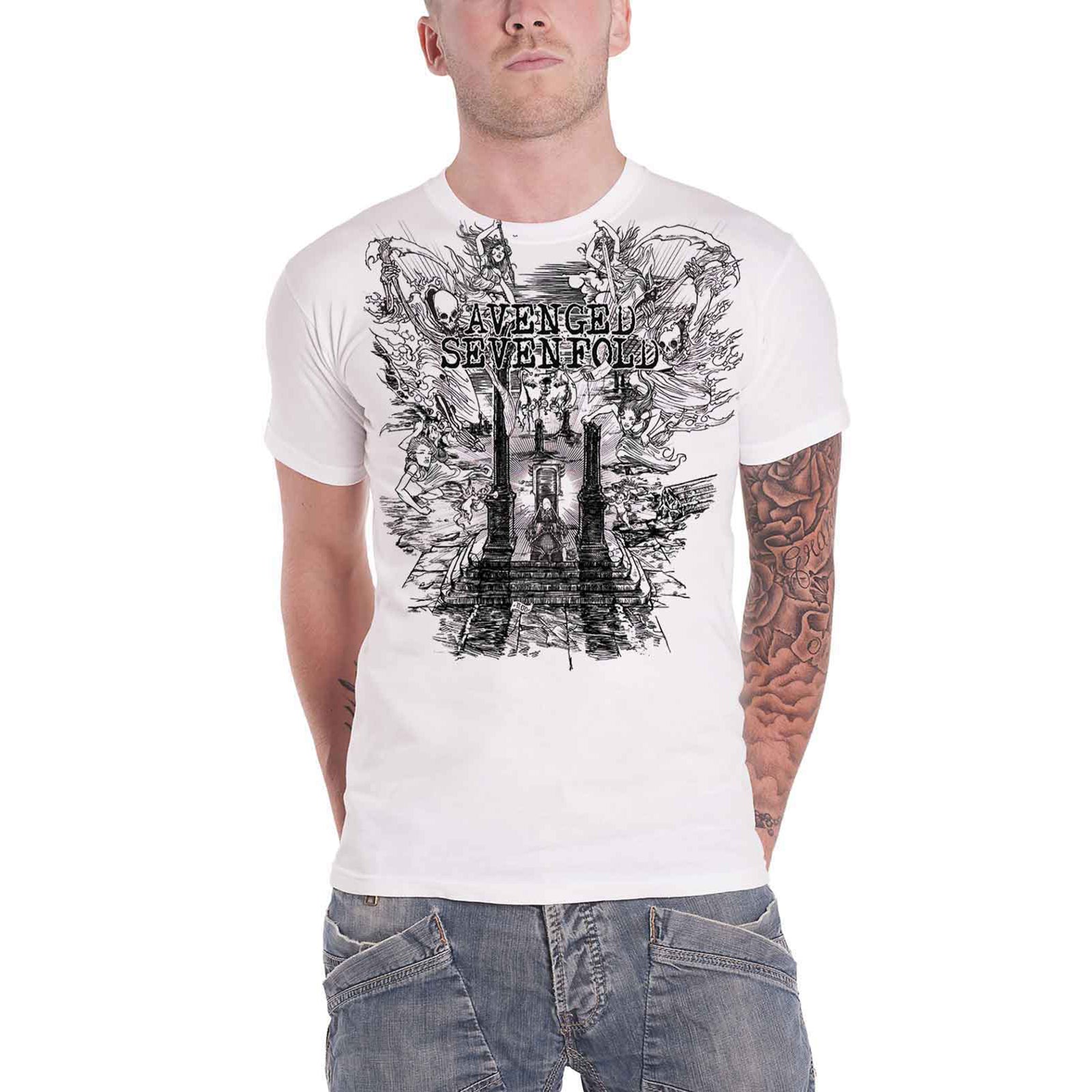 AVENGED SEVENFOLD - LAND OF CAIN - T-Shirt White