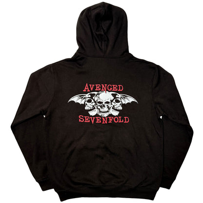 AVENGED SEVENFOLD - DEAD HEAD - Zipped Hoodie Black (Back Print)