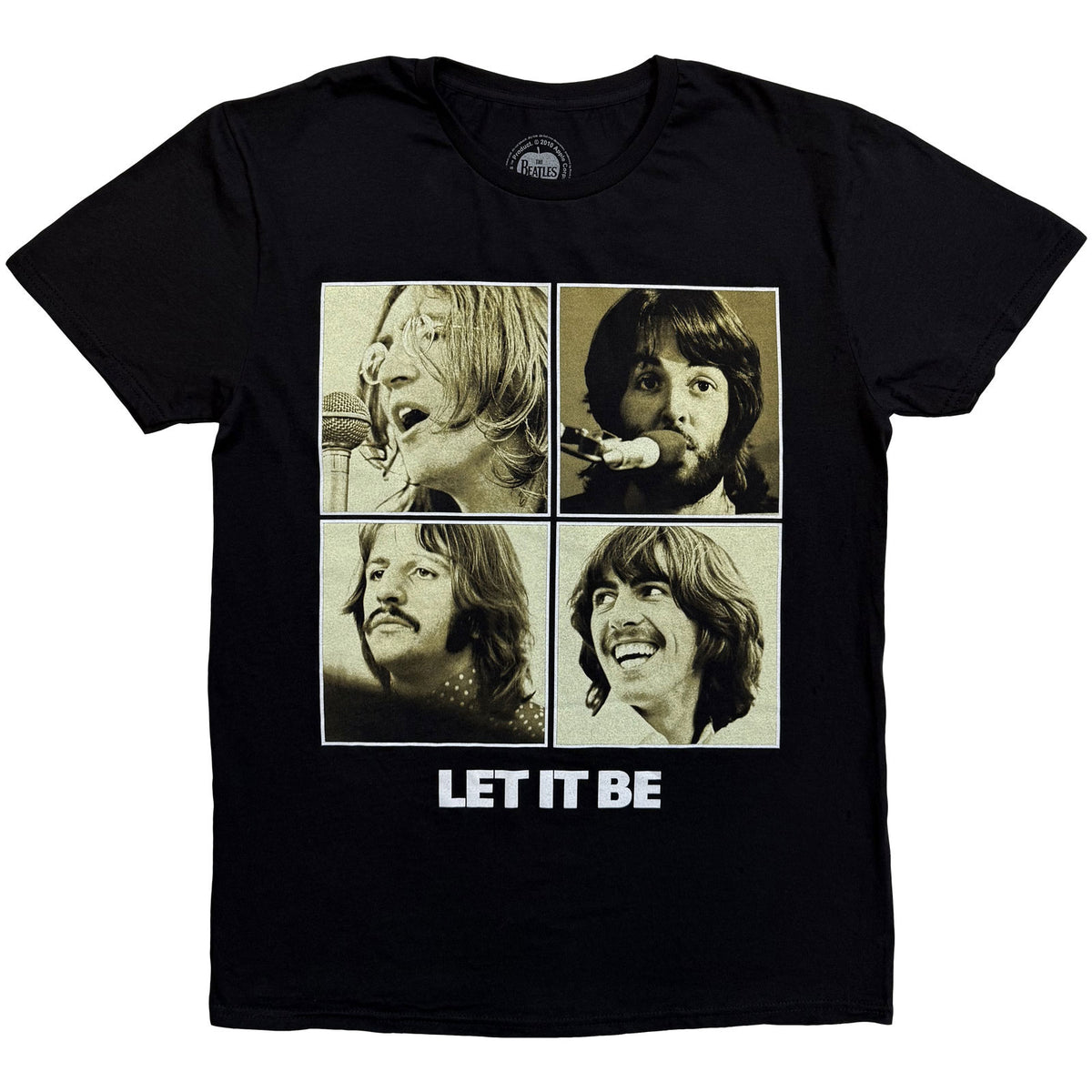 BEATLES, THE - LET IT BE SEPIA - T-Shirt Black