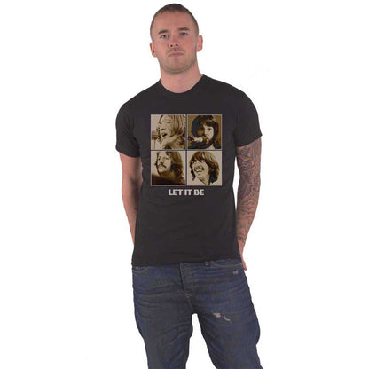 BEATLES, THE - LET IT BE SEPIA - T-Shirt Black