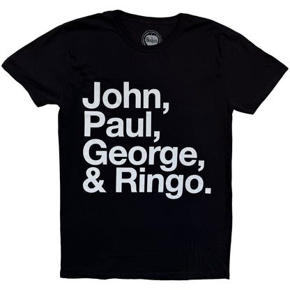 BEATLES, THE - JOHN, PAUL, GEORGE & RINGO - T-Shirt Schwarz