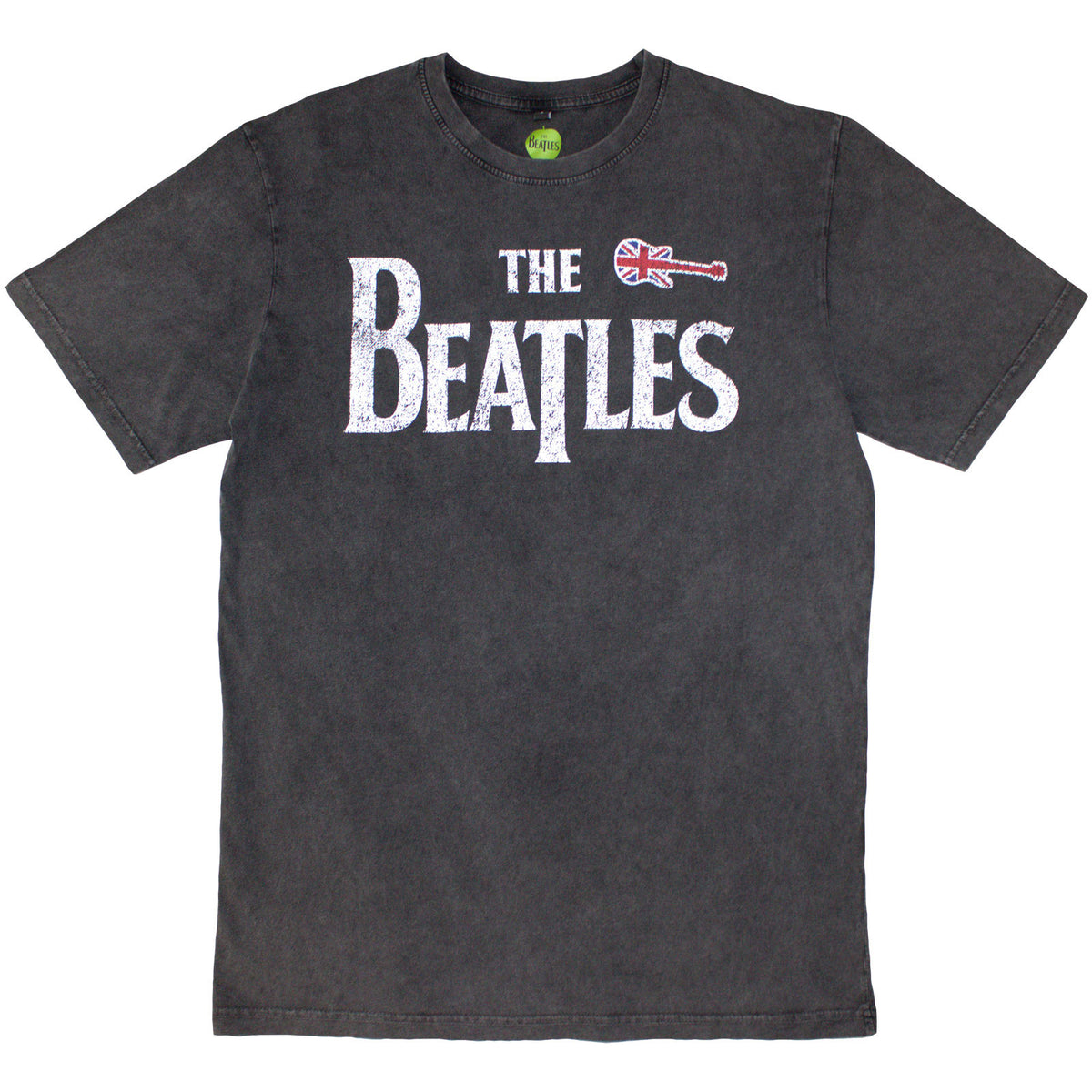 BEATLES, THE - GUITAR & DROP T - Stone Wash T-Shirt Grey