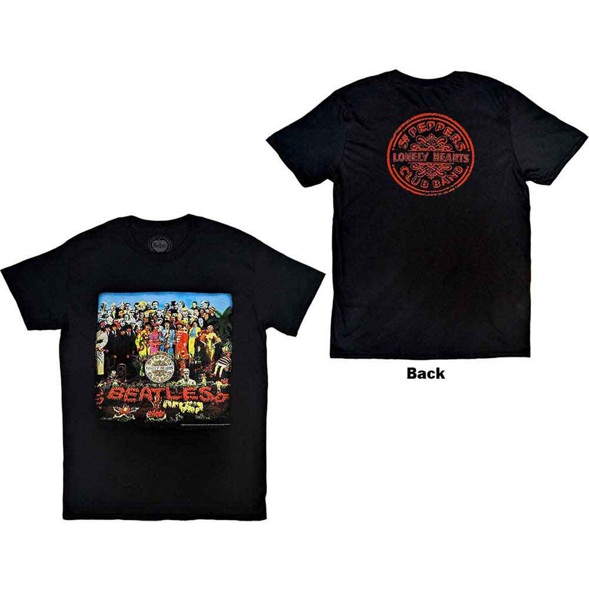 BEATLES, THE - VINTAGE SGT PEPPER - T-Shirt Schwarz (Rückseitendruck)