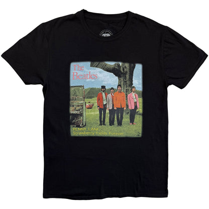BEATLES, THE - STRAWBERRY FIELDS FOREVER - T-Shirt Black