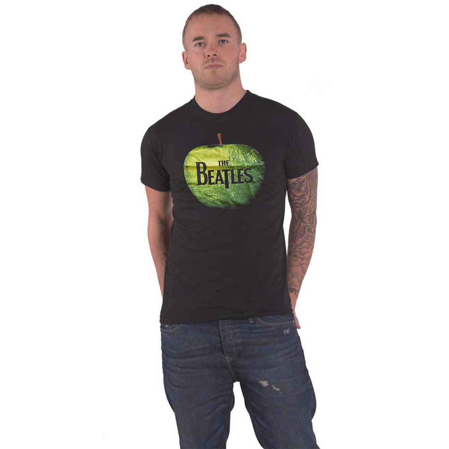 BEATLES, THE - APPLE LOGO - T-Shirt Schwarz
