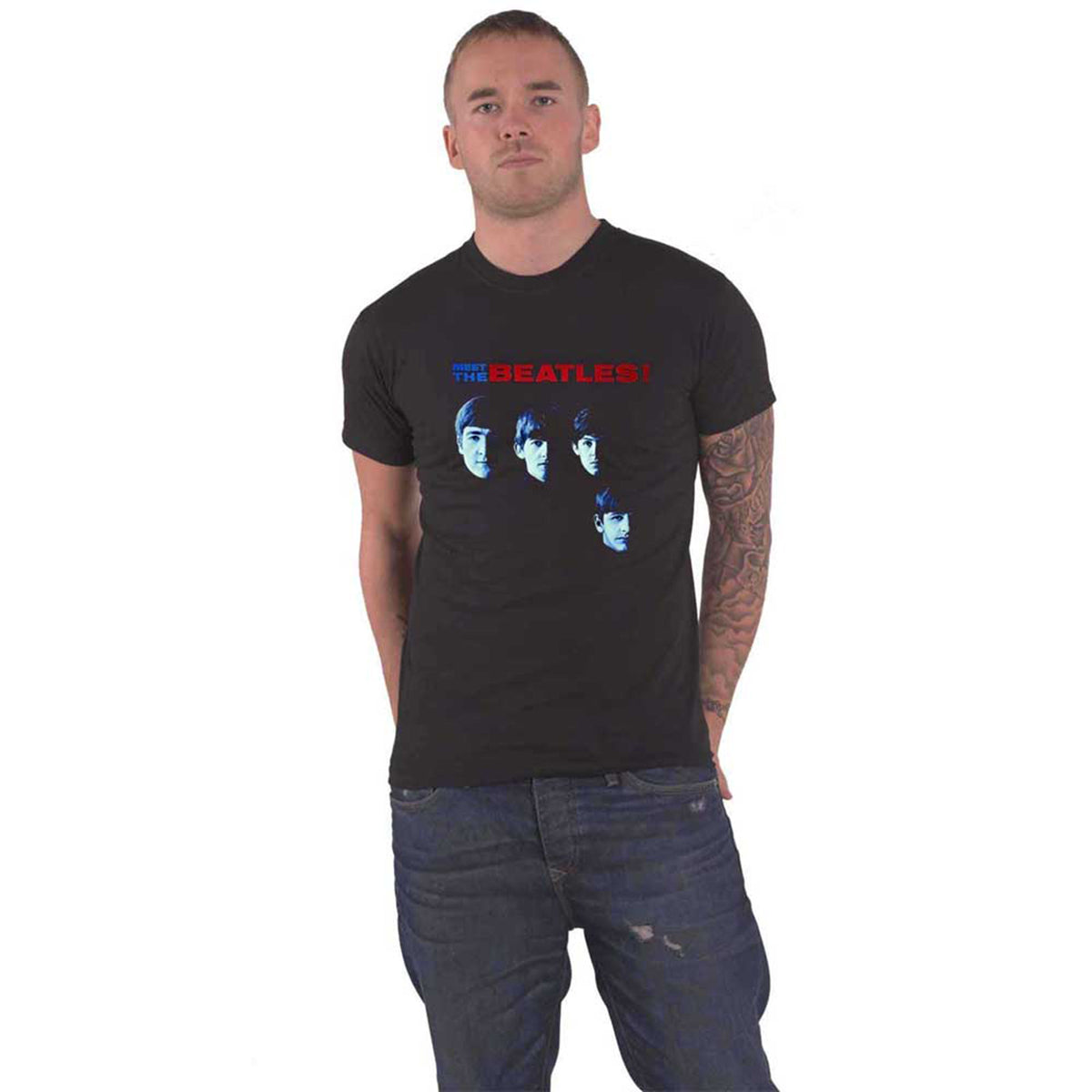 BEATLES, THE - MEET THE BEATLES - T-Shirt Schwarz