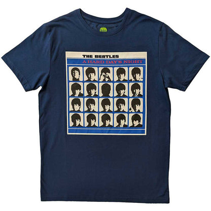 BEATLES, THE - A HARD DAY'S NIGHT ALBUM COVER - T-Shirt Blue