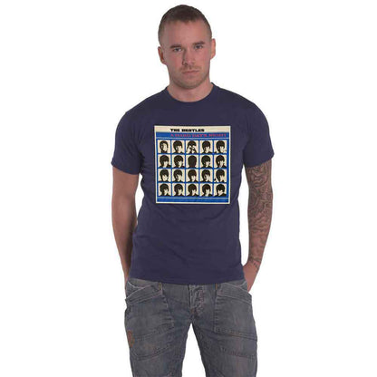 BEATLES, THE - A HARD DAY'S NIGHT ALBUM COVER - T-Shirt Blue