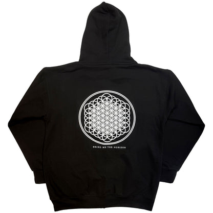 BRING ME THE HORIZON - FLOWER OF LIFE - Zipped Hoodie Black (Back Print)