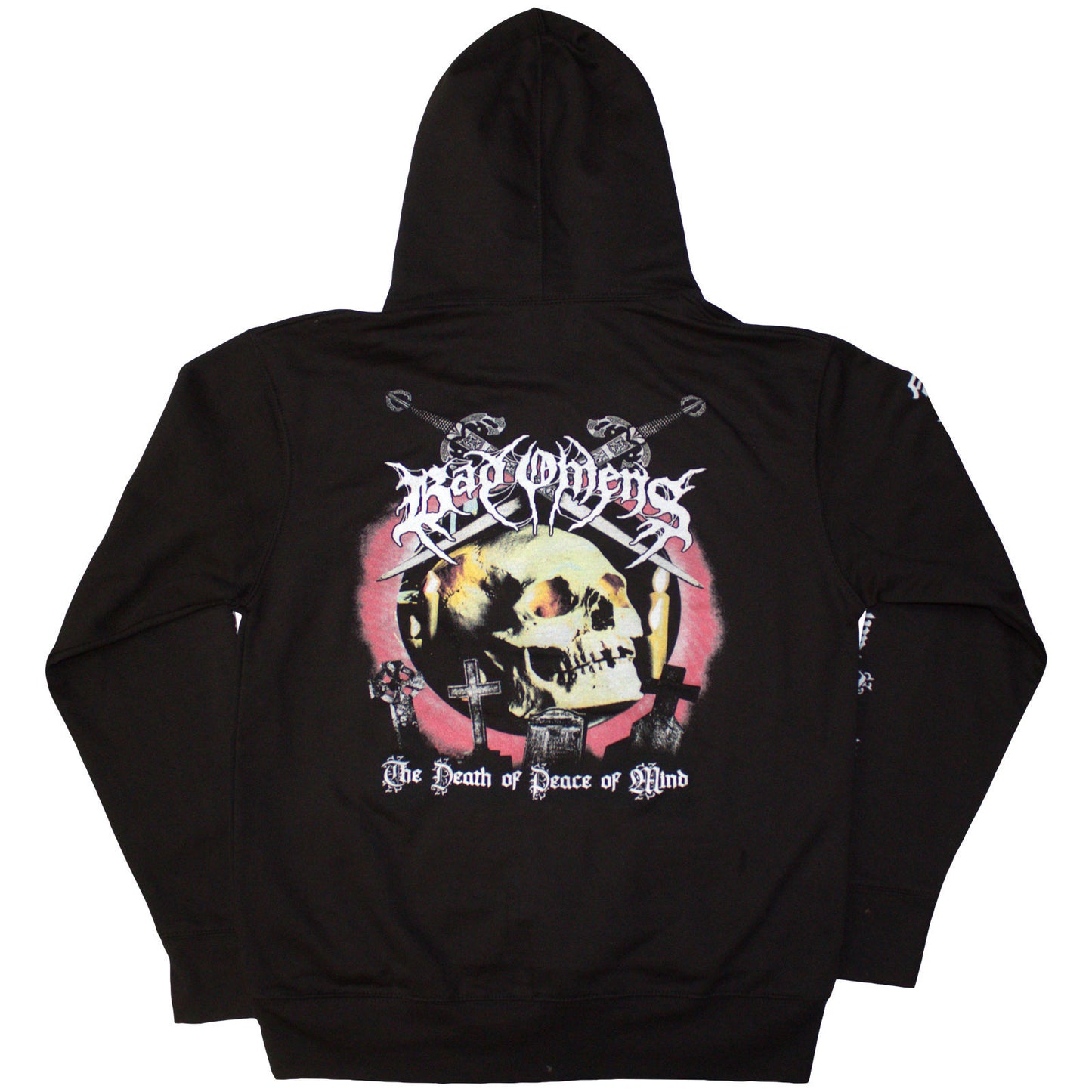 BAD OMENS - SKULL AND CANDLES - Pullover Hoodie Black (Back Print)