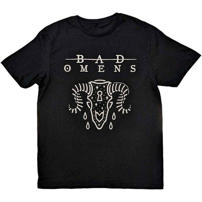 BAD OMENS - RAM SKULL - T-Shirt Black