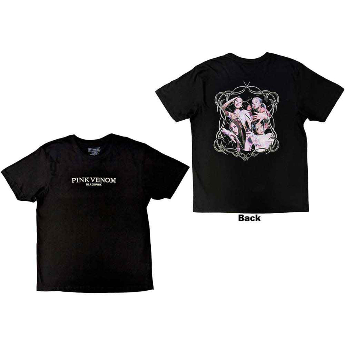BLACKPINK - PINK VENOM - T-Shirt Black (Back Print & Embellished)