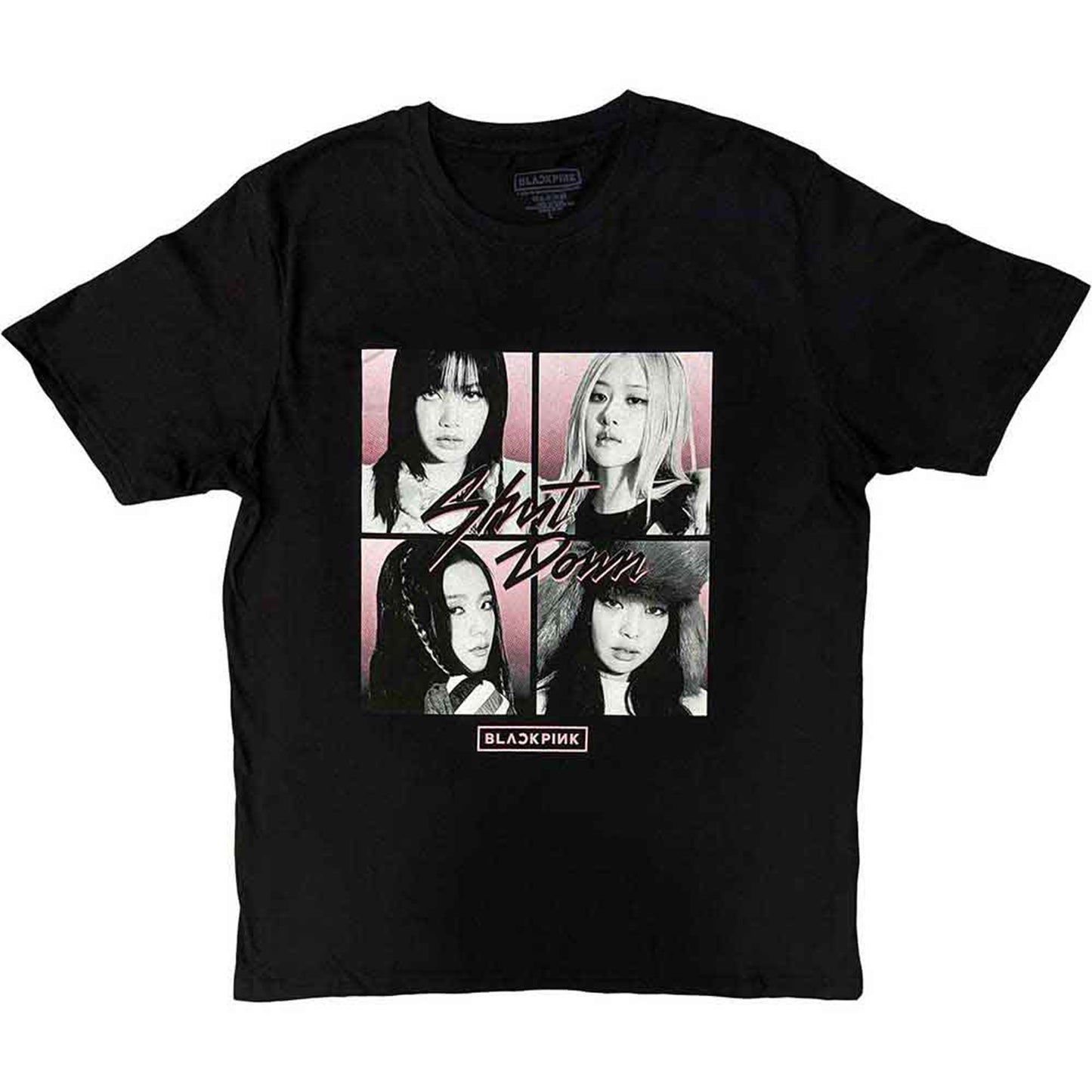 BLACKPINK - SHUT DOWN PHOTO GRID - T-Shirt Black