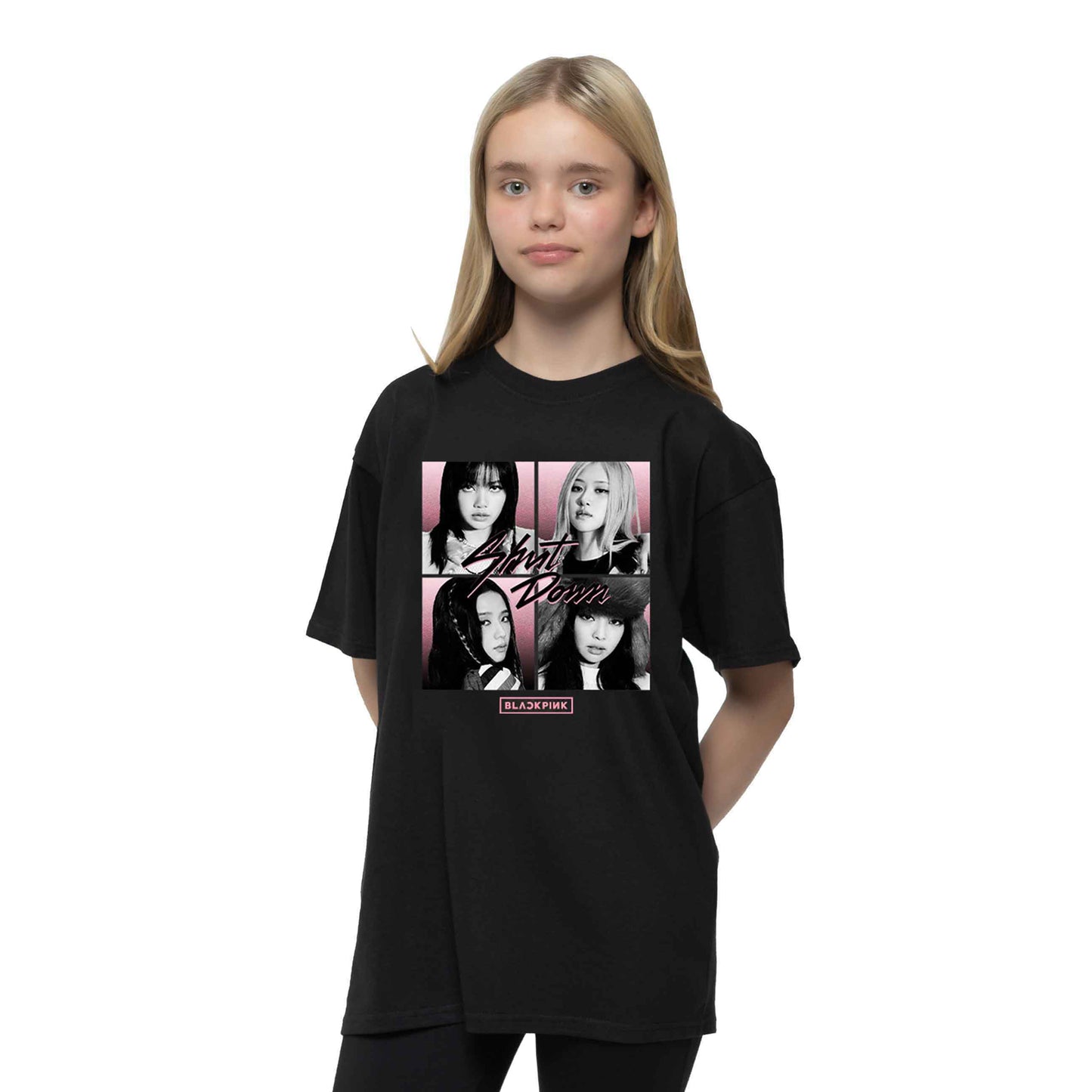 BLACKPINK - SHUT DOWN PHOTO GRID - T-Shirt Black