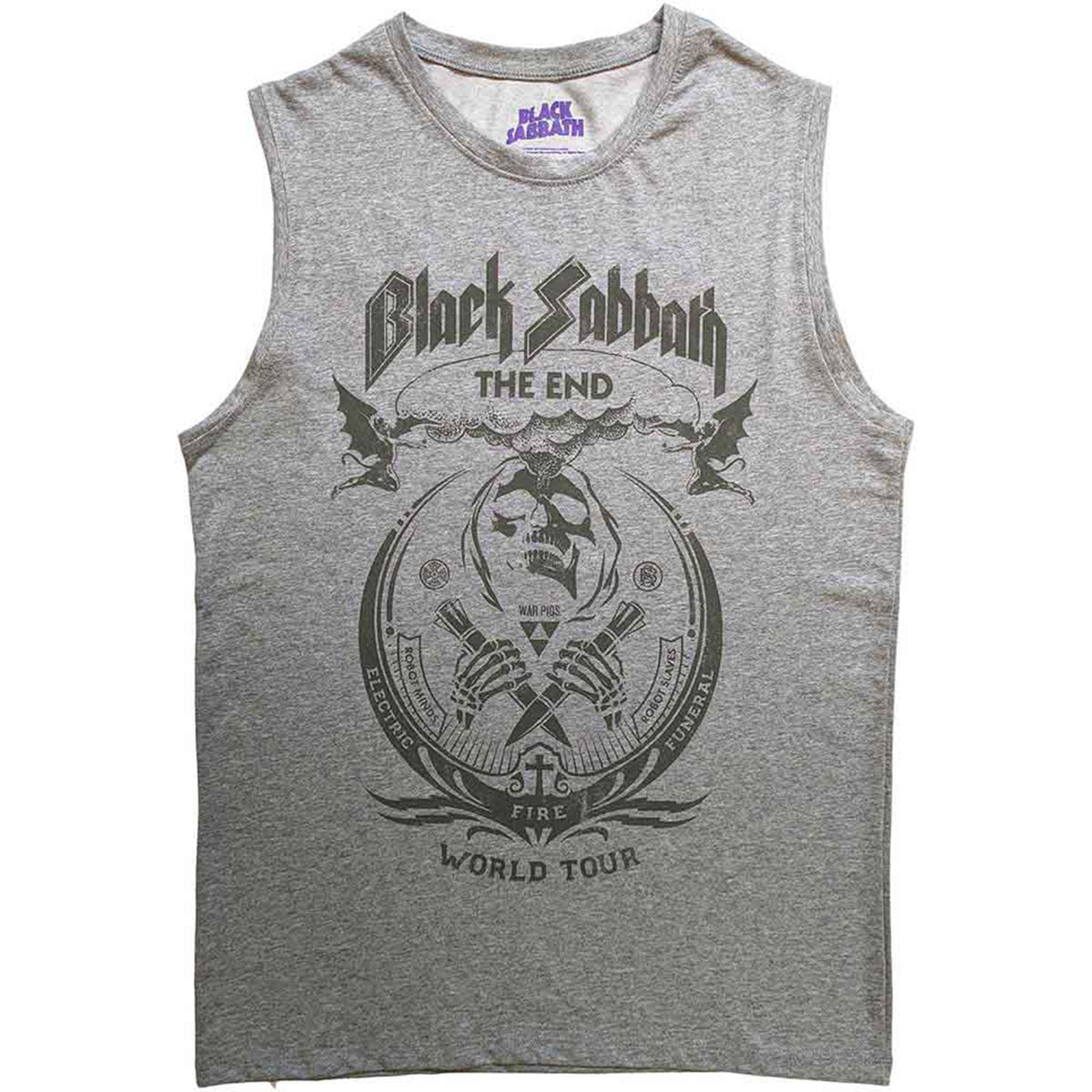 BLACK SABBATH - THE END MUSHROOM CLOUD - Tank T-Shirt Grey