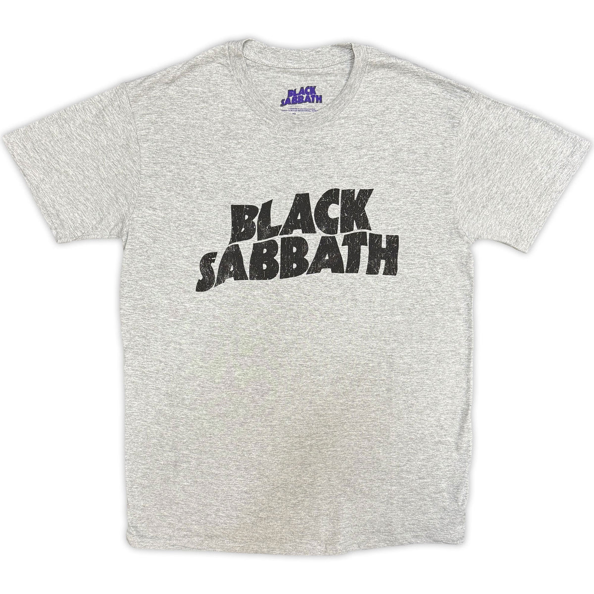 BLACK SABBATH - BLACK WAVY LOGO - T-Shirt Grey
