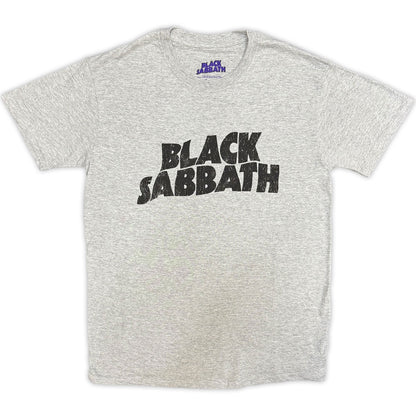 BLACK SABBATH - BLACK WAVY LOGO - T-Shirt Grey