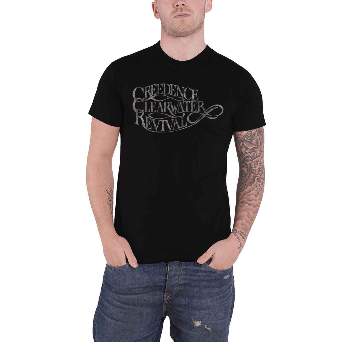 CREEDENCE CLEARWATER REVIVAL - VINTAGE LOGO - T-Shirt Black