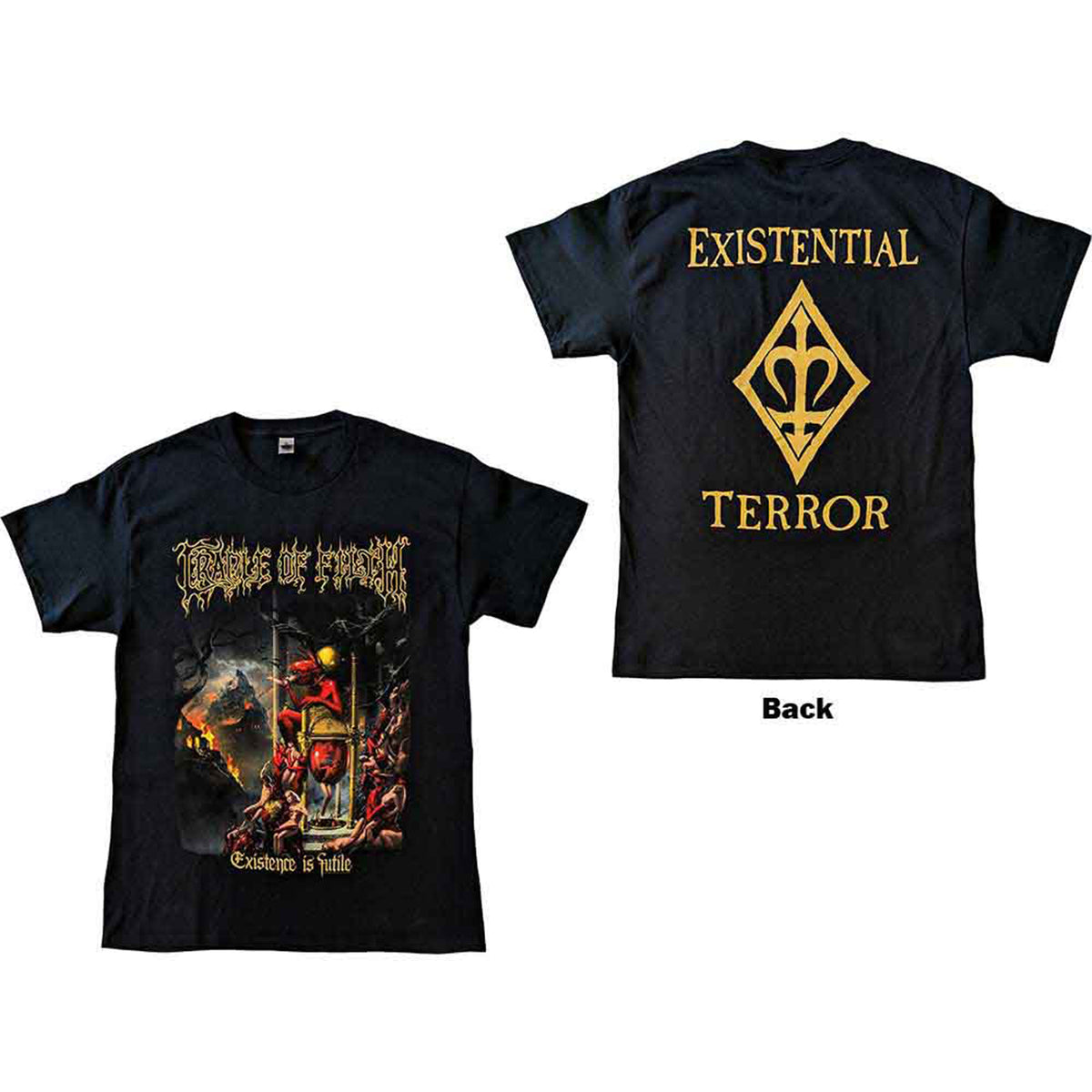 CRADLE OF FILTH - EXISTENCE IS FUTILE - T-Shirt Black (Back Print)