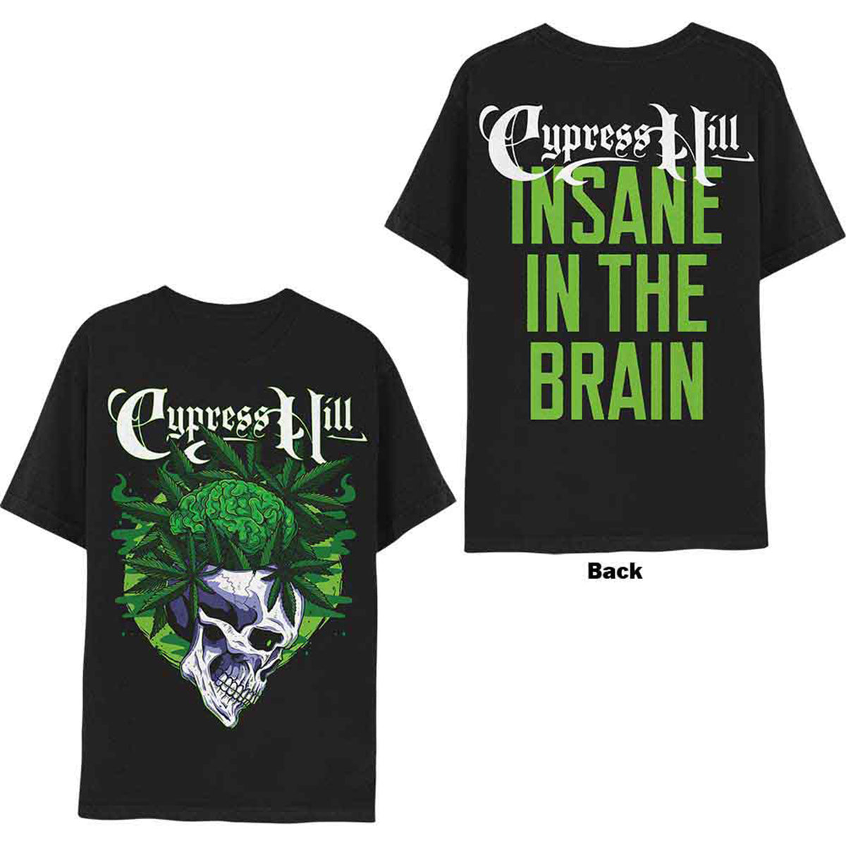 CYPRESS HILL - INSANE IN THE BRAIN - T-Shirt Black (Back Print)