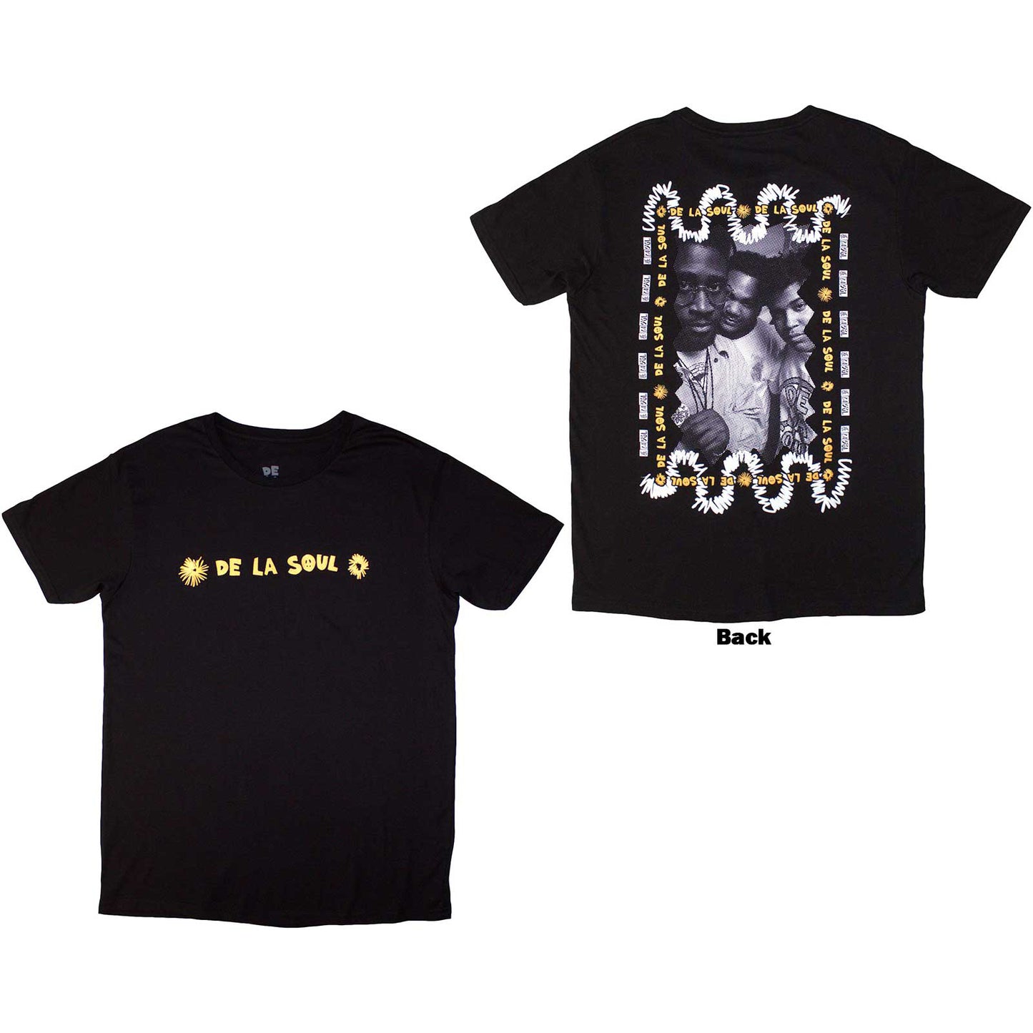 DE LA SOUL - MONO GROUP - T-Shirt Black (Back Print)