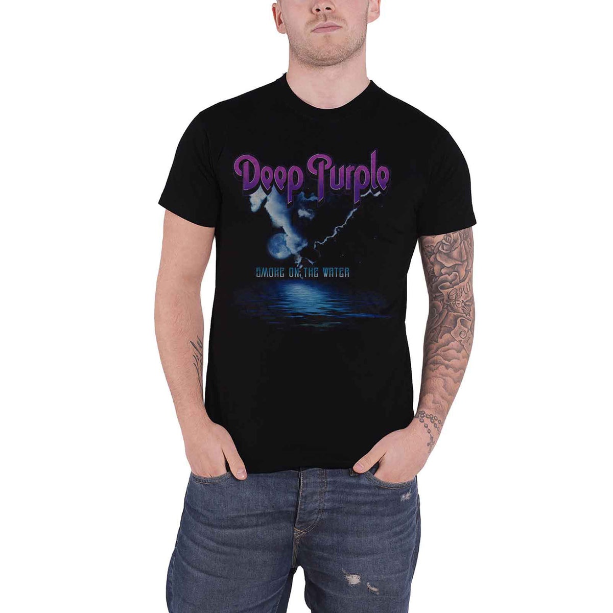 DEEP PURPLE - SMOKE ON THE WATER - T-Shirt Black