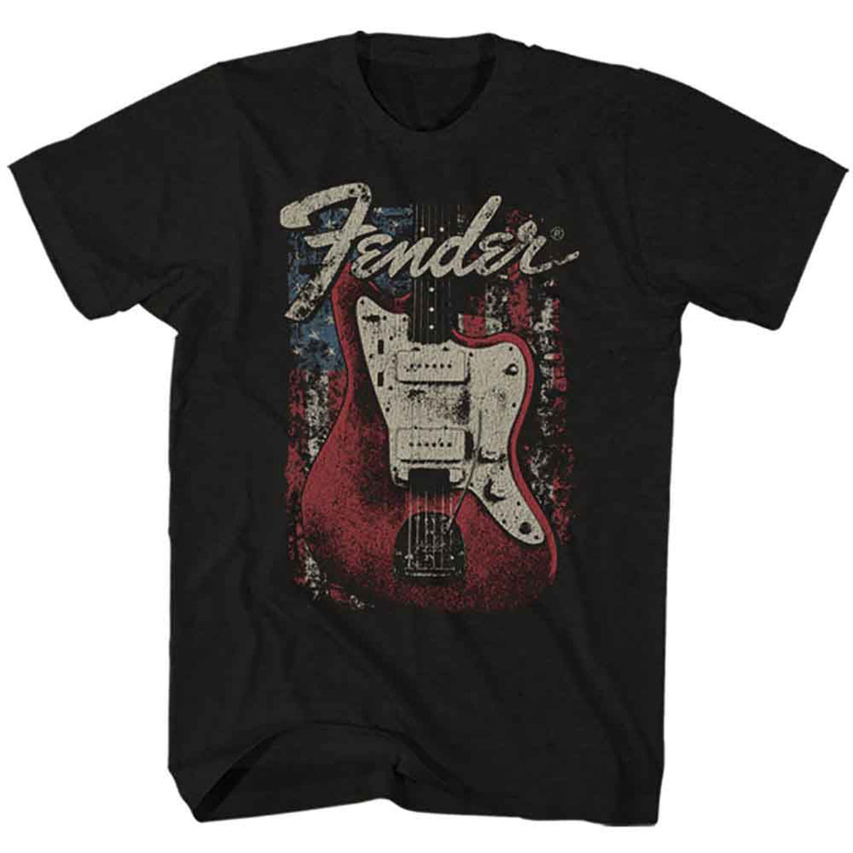 FENDER - DISTRESSED GUITAR - T-Shirt Black