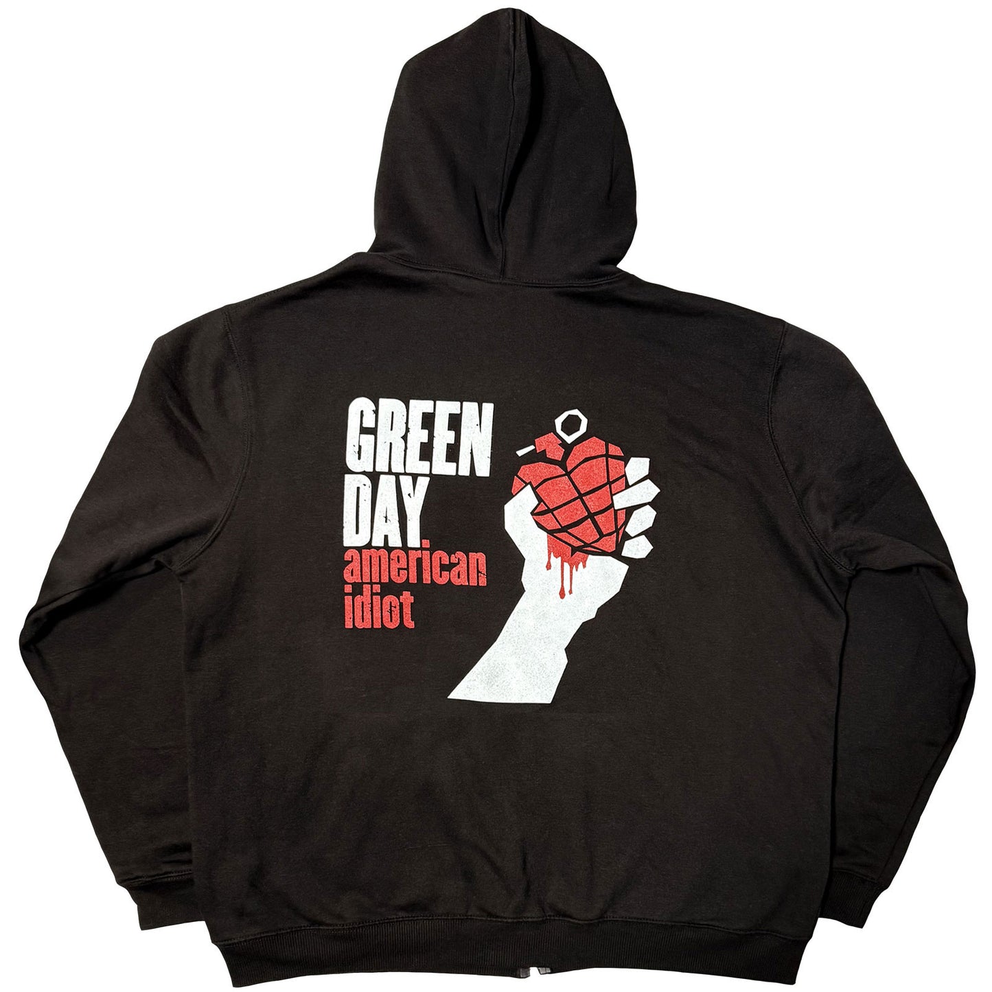 GREEN DAY - AMERICAN IDIOT - Zipped Hoodie Black (Back Print)