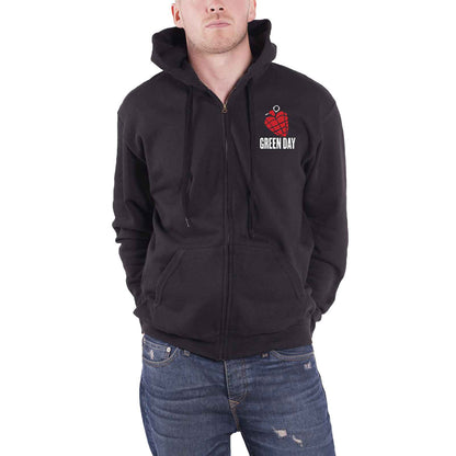 GREEN DAY - AMERICAN IDIOT - Zipped Hoodie Black (Back Print)