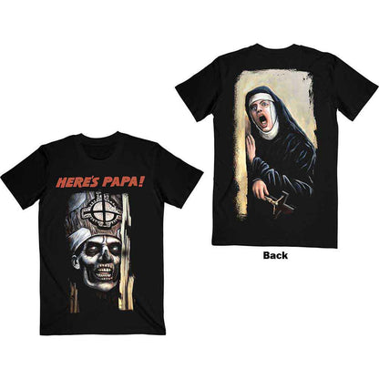 GHOST - HERE'S PAPA - T-Shirt Black (Back Print)