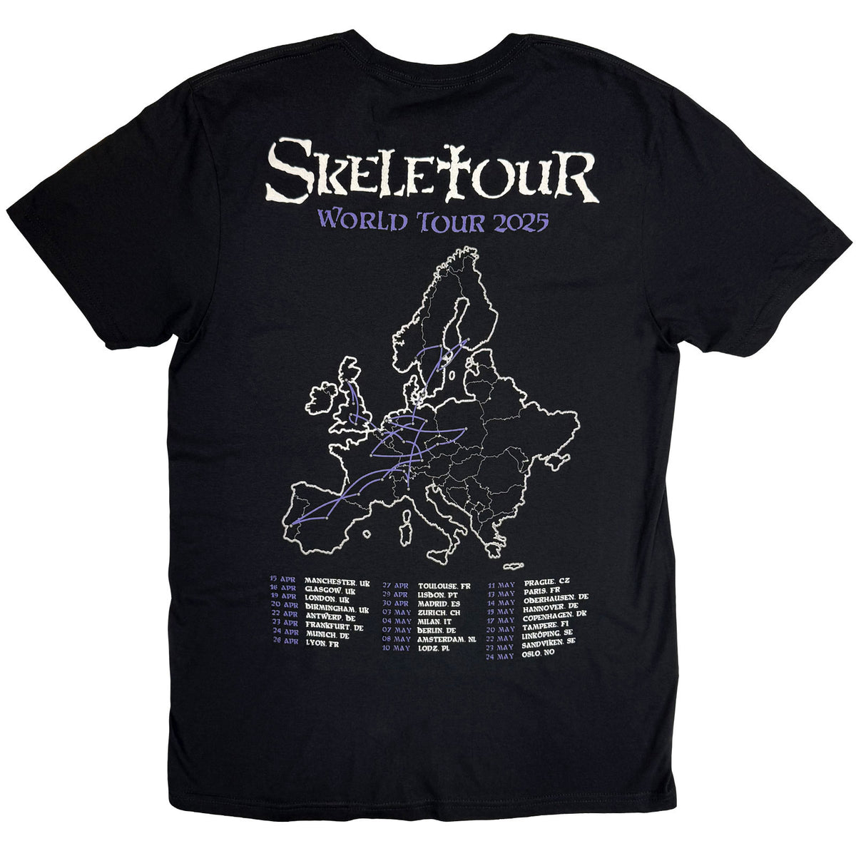 GHOST - SKELETA ALBUM COVER '25 TOUR DATES - T-Shirt Black (Back Print)