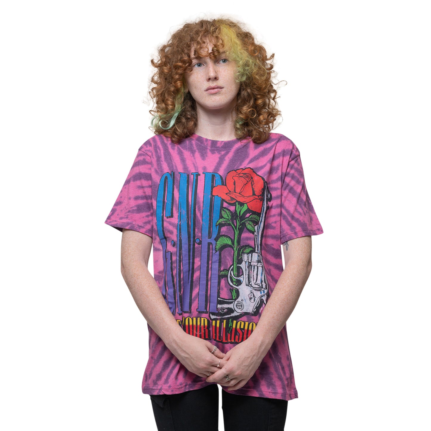 GUNS N ROSES - UYI PISTOL - T-Shirt Purple (Wash Collection)