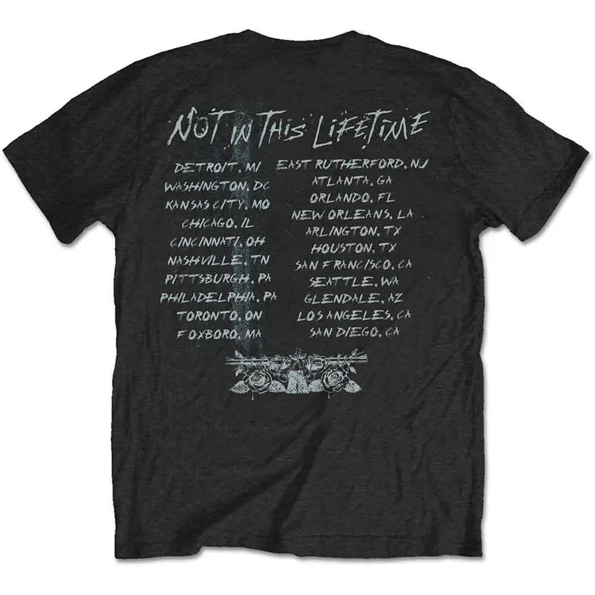 GUNS N ROSES - NOT IN THIS LIFETIME TOUR XEROX - T-Shirt Black (Back Print)