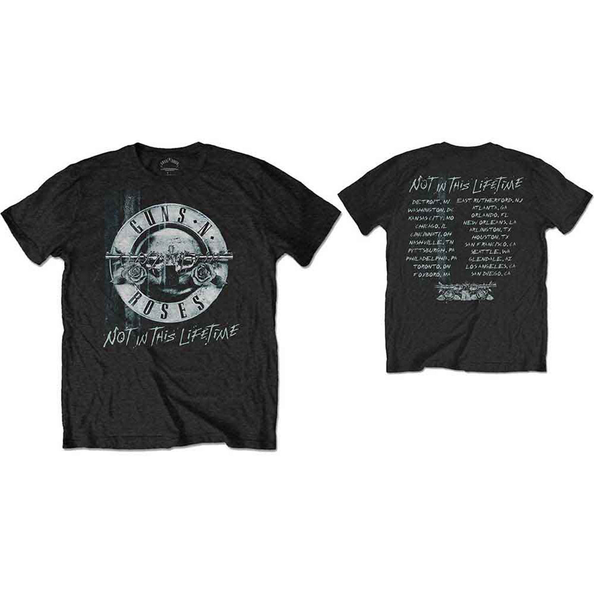 GUNS N ROSES - NOT IN THIS LIFETIME TOUR XEROX - T-Shirt Black (Back Print)