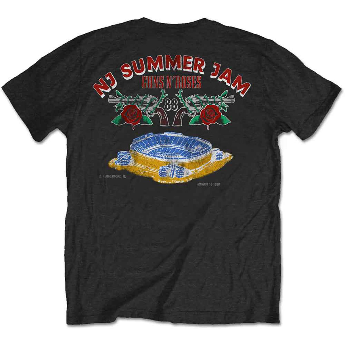 GUNS N ROSES - NJ SUMMER JAM 1988 - T-Shirt Black (Back Print)