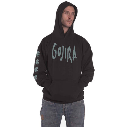 GOJIRA - FORTITUDE FACES - Pullover Hoodie Black (Back & Sleeve Print)