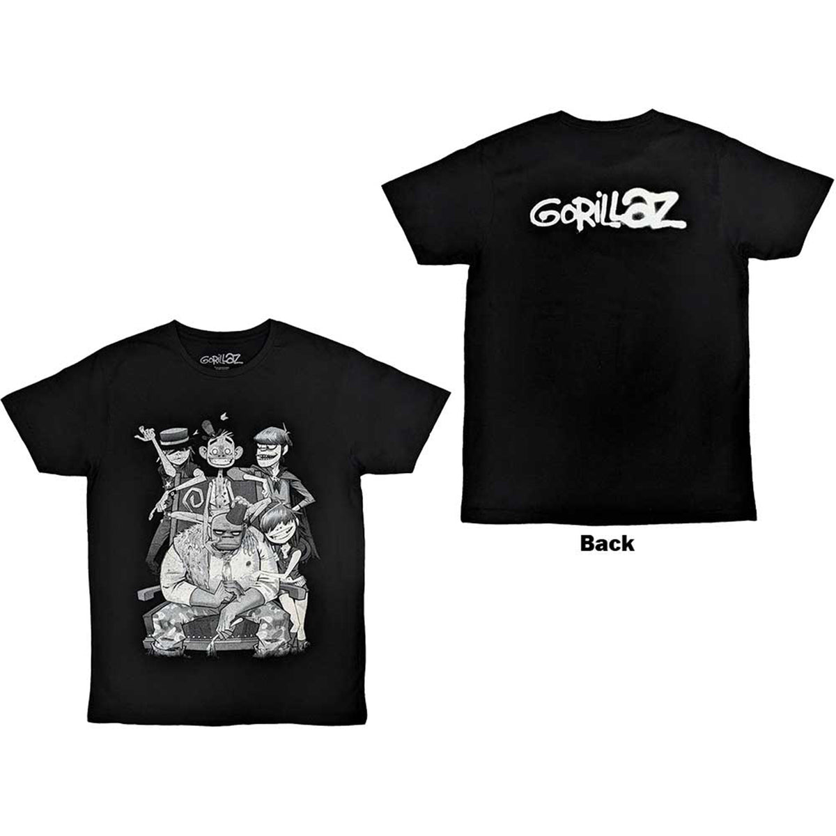 GORILLAZ - GEORGE SPRAY - T-Shirt Black (Back Print)
