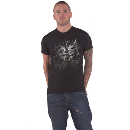IRON MAIDEN - SENJUTSU LARGE GRAYSCALE HEADS - T-Shirt Black