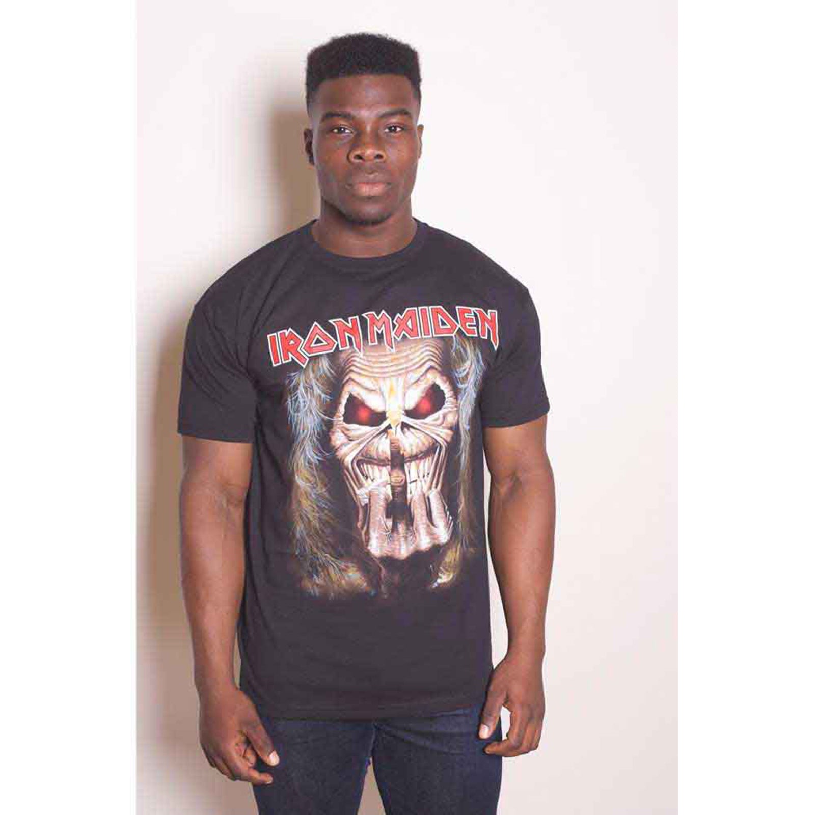 IRON MAIDEN - EDDIE CANDLE FINGER - T-Shirt Schwarz