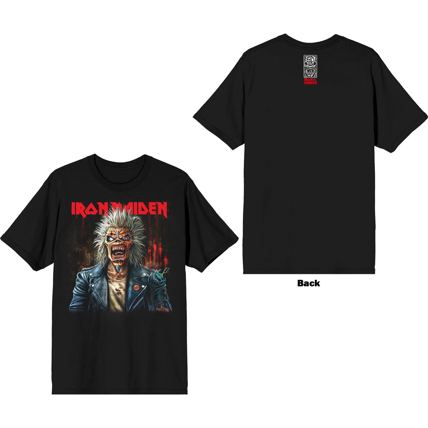 IRON MAIDEN - EST. 1975 EDDIE SCREAM PORTRAIT - T-Shirt Black (Back Print)